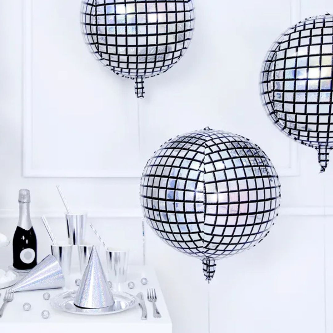 Disco Ball Foil Balloon 40cm – Holographic Effect