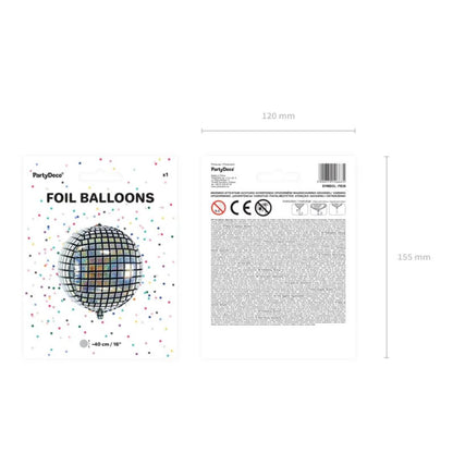 Disco Ball Foil Balloon 40cm – Holographic Effect