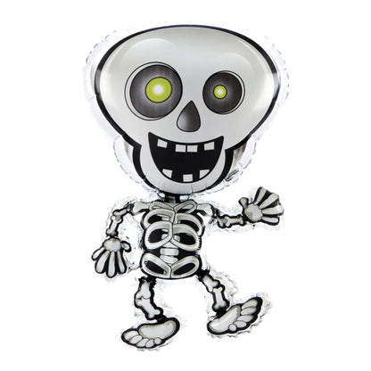 Globo foil de esqueleto sonriente para Halloween infantil