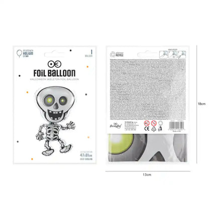 Globo de aluminio Esqueleto feliz Halloween 47x81 cm - Narosa Sweet Party Barcelona