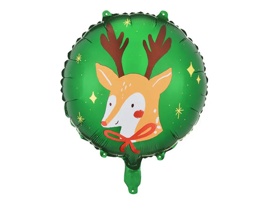 Deer aluminum balloon, 73x64cm.