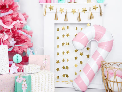 Candy Cane Foil Balloon, 50x82 cm Pink or Red