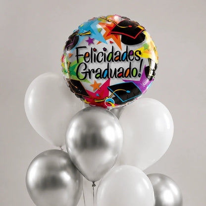 Globo Foil 18" Felicidades Graduado Multicolor - Narosa Sweet Party Barcelona