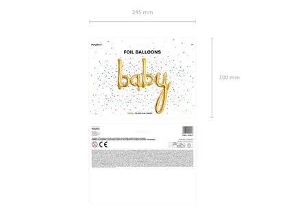Globo de Aluminio "Bebé" Dorado 73,5x75,5 cm – Ideal Baby Shower - Narosa Sweet Party Barcelona
