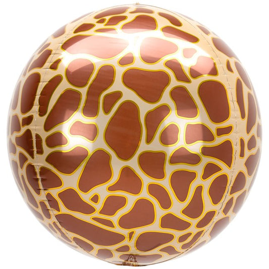 Globo ORBZ con estampado de jirafa inflado