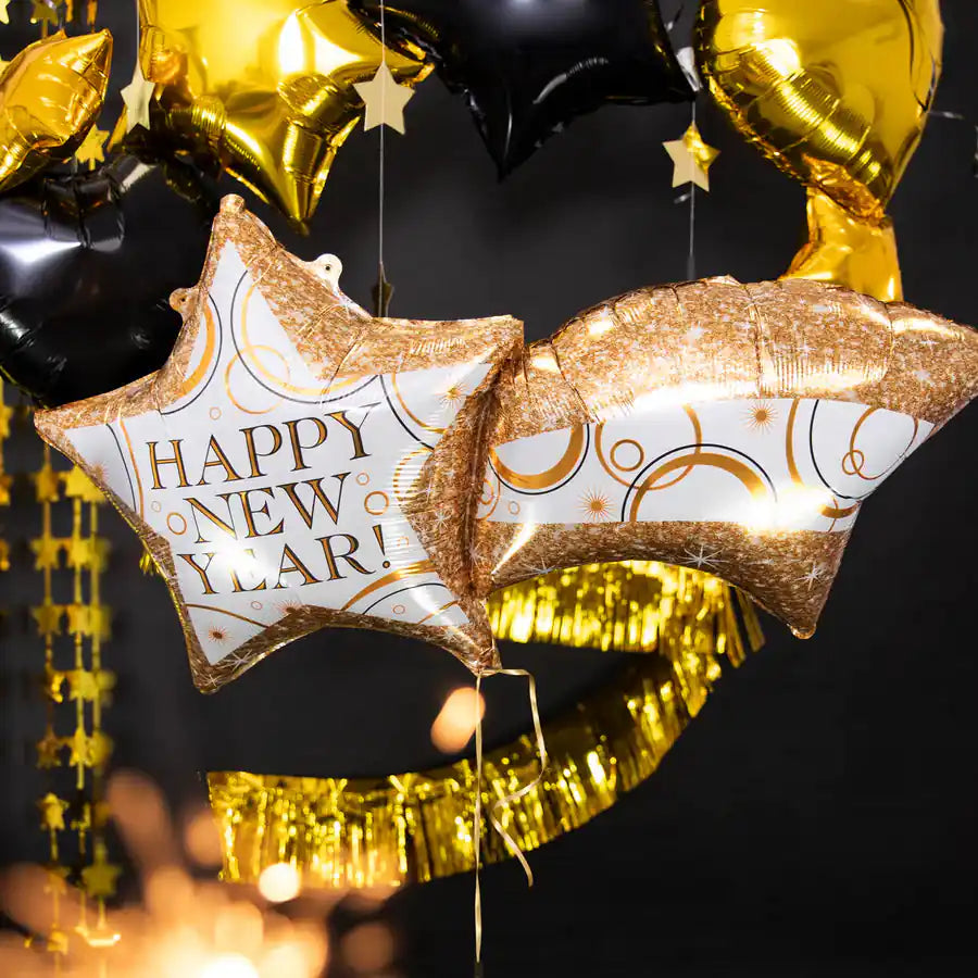 Globo Foil Estrella de Año Nuevo 106x55 cm - Narosa Sweet Party Barcelona