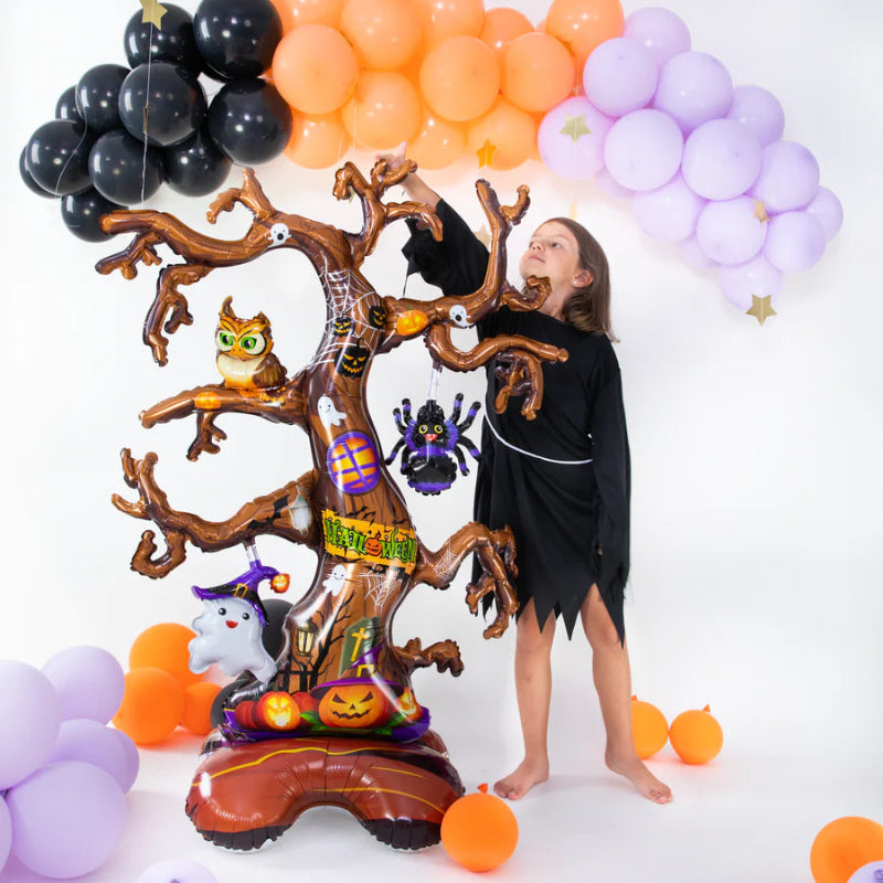 Decoracion de halloween sin helio. Arbol de pie