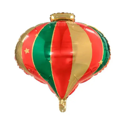 Globo de aluminio mate en forma de Bola de Navidad roja de 51x49 cm.