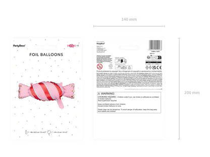 Pack de 5 Globos de Foil Candy de Colores - 33x12 cm. - Narosa Sweet Party Barcelona