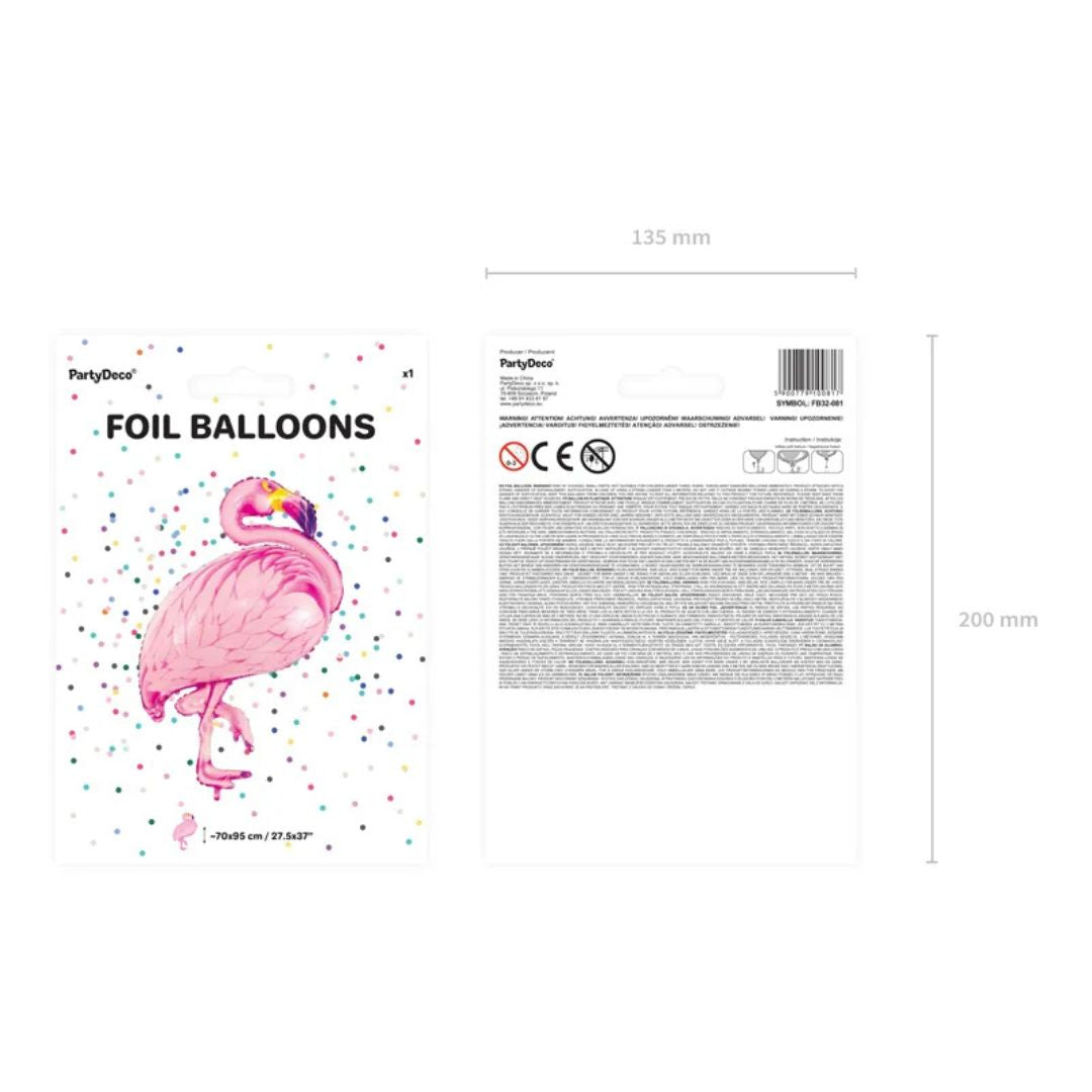 Globo de Aluminio Flamenco Rosa 70x95 cm – Tropical y Divertido