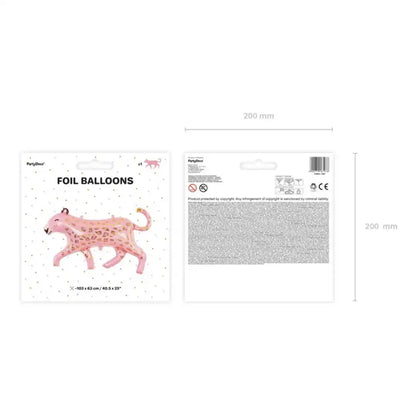 Globo de Aluminio Leopardo Rosa 103x60 cm – Dorado y Brillante - Narosa Sweet Party Barcelona