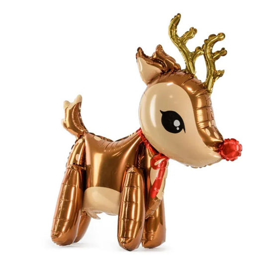 Reindeer Aluminum Standing Balloon 50x62 cm