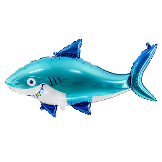 Globo de Aluminio Tiburón 92x48 cm –  Apto para Aire o Helio