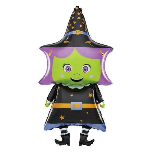 Globo de aluminio Bruja simpática Halloween 48x99 cm - Narosa Sweet Party Barcelona