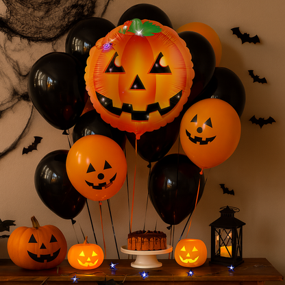Globo de aluminio Calabaza Halloween 45 cm