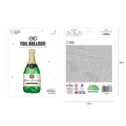 Globo de Aluminio Champagne Chateau 49x104 cm
