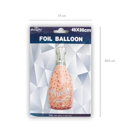 Champagne Cheers Aluminum Balloon 49x98 cm 