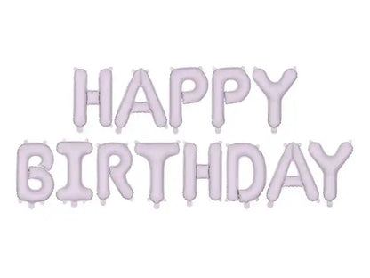 Globo Aluminio Happy Birthday Lila 340x35 cm | Apto Aire - Narosa Sweet Party Barcelona
