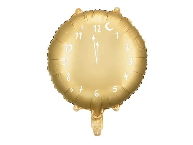 Globo de Aluminio Reloj Dorado, 45 cm