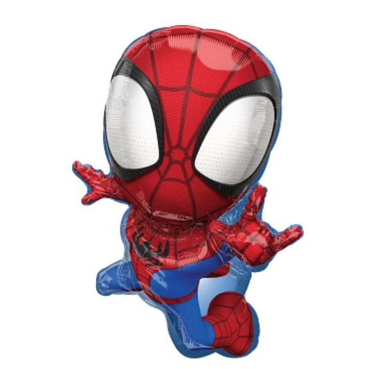 Globo foil de Spiderman en acción inflado con helio
