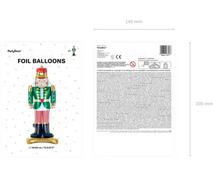 Globo de Foil de Cascanueces - 34 x 85 cm - Narosa Sweet Party Barcelona