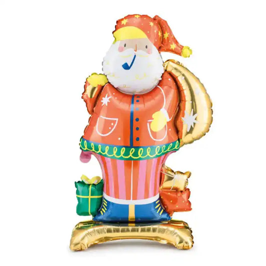 Globo de aluminio Papá Noel de pie 50x85 cm. - Narosa Sweet Party Barcelona
