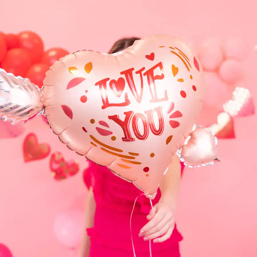 Globo Foil Corazón con Flecha 69x54 cm – I Love You - Narosa Sweet Party Barcelona