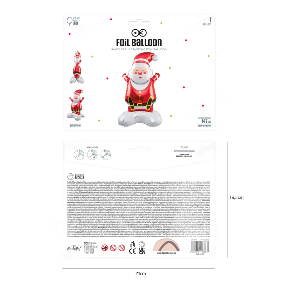 Globo Foil Papá Noel 70x147 cm