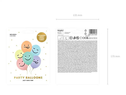 Globos 30 cm - Caras Mix (6 uds.) - Narosa Sweet Party Barcelona