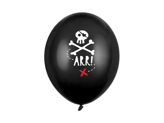 Globos Fiesta Piratas 30 cm - Negro Pastel