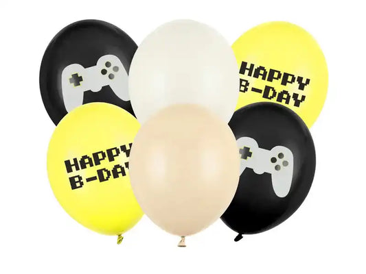 Globos Biodegradable Happy Birthday Gamepad - Narosa Sweet Party Barcelona