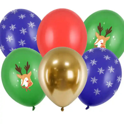 Globos biodegradables “Feliz Navidad” 30 cm (pack 6 uds) - Narosa Sweet Party Barcelona
