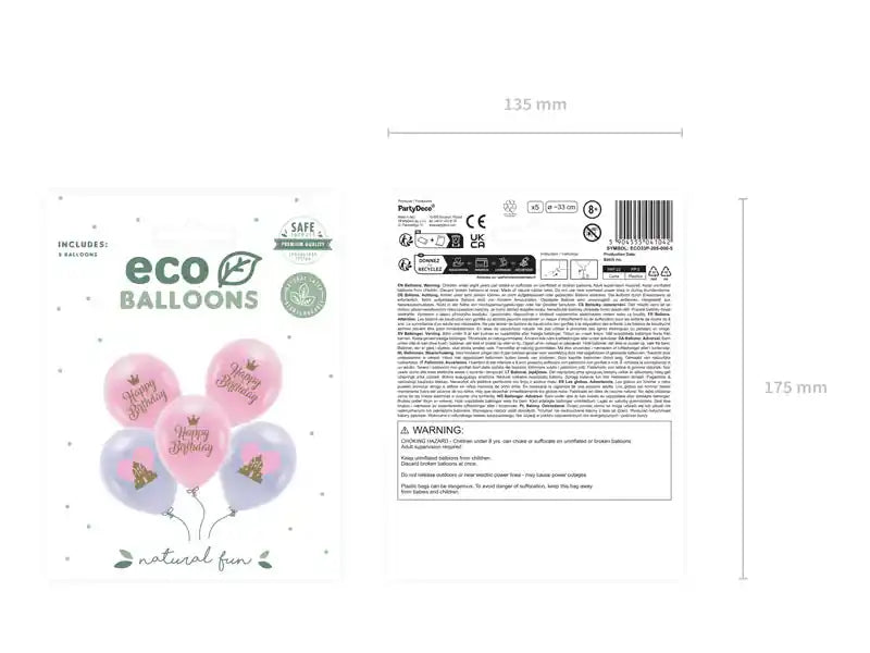 Globos Biodegradables Happy Birthday Rosa - Narosa Sweet Party Barcelona