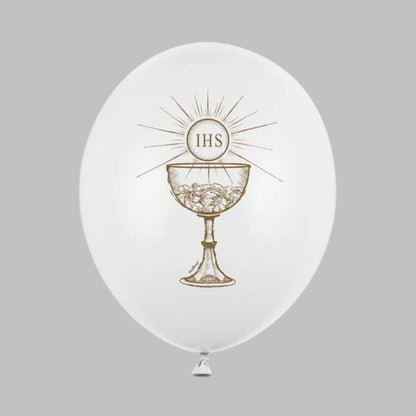 IHS Metallic White Biodegradable Balloons 30cm - Pack of 6