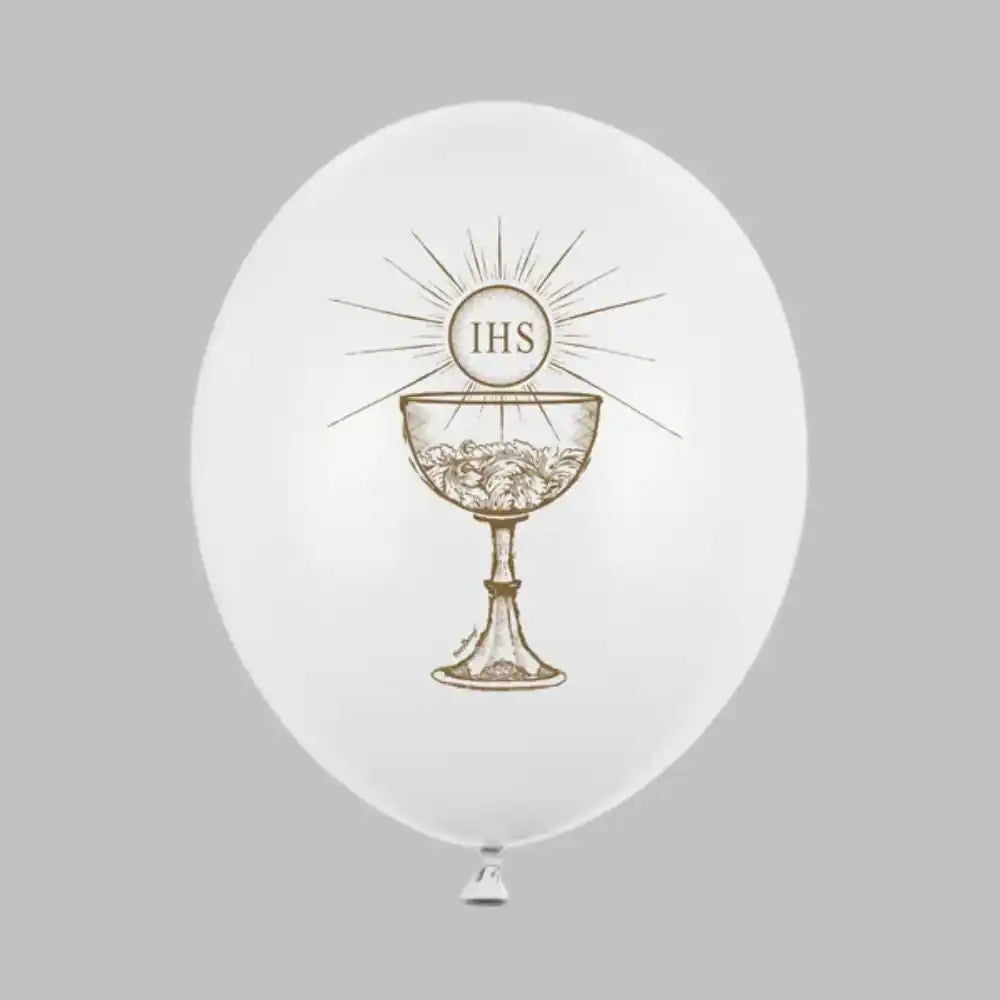 Globos Biodegradables IHS Blanco Metálico 30 cm - Pack de 6 - Narosa Sweet Party Barcelona
