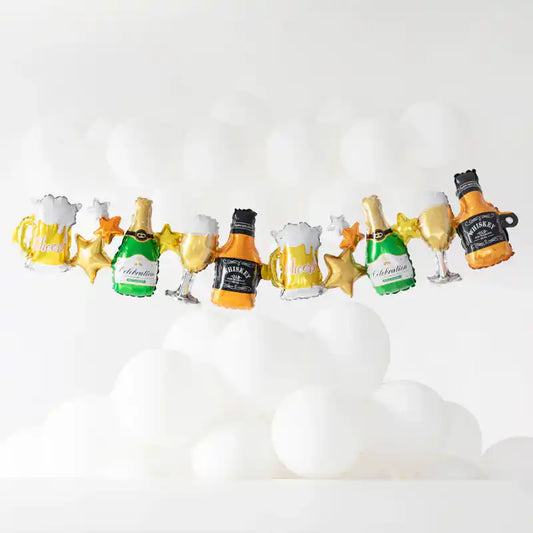 Guirnalda de Globos de Aluminio Bebidas 206 x 34 cm - Narosa Sweet Party Barcelona