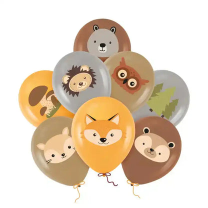 Globos látex amigos del bosque 30 cm fiesta infantil