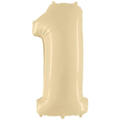 Globus Foil Número Color Crema de 42" o 102cm