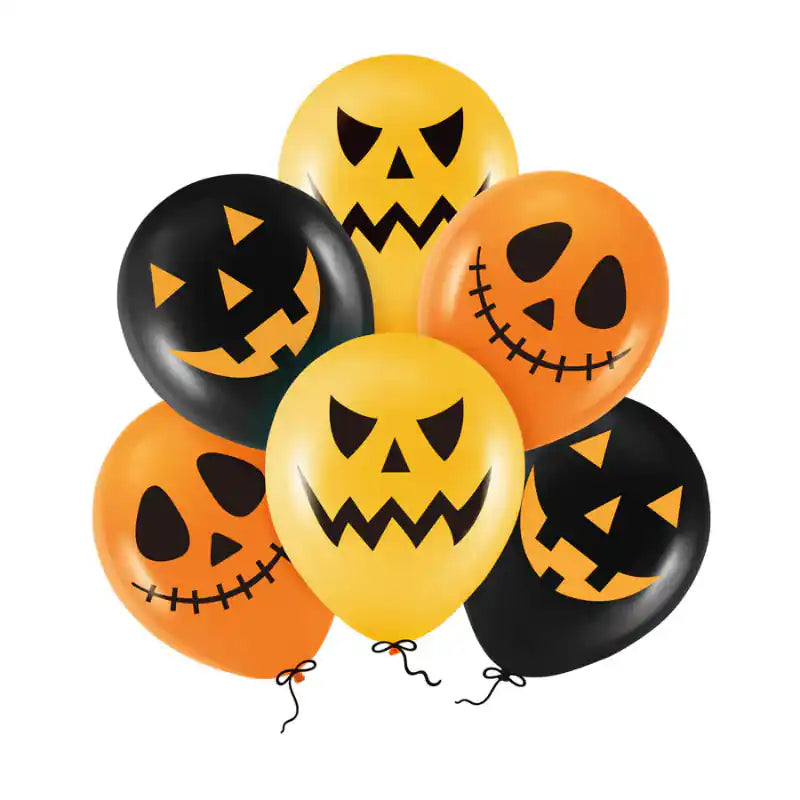 Globos Halloween Mix 12" – 6 uds. Látex Biodegradable - Narosa Sweet Party Barcelona