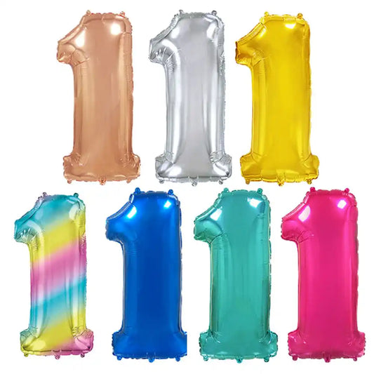 Number 1 balloon, 82 cm. Suitable for air and helium.