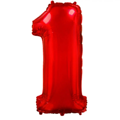Globus Foil Número Vermell de 102cm