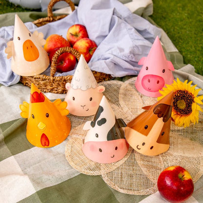 Pack gorros papel granja fiesta infantil