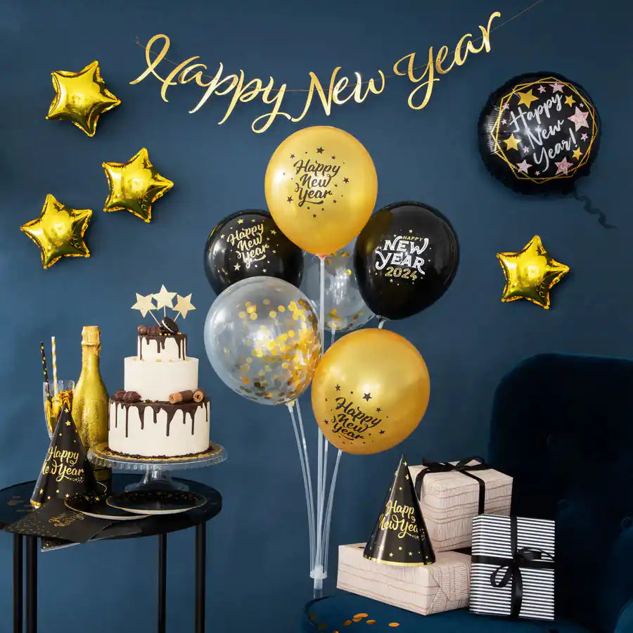 Gorros de Fiesta Happy New Year - 6 Piezas - Narosa Sweet Party Barcelona
