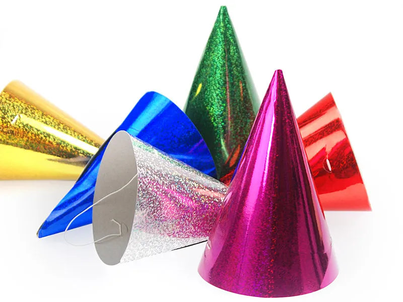 Gorros de  Fiesta Holográficos 16 cm - Ecológicos - Narosa Sweet Party Barcelona