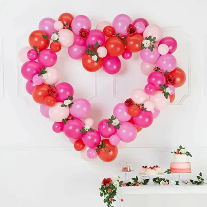 Guirnalda de Globos Arco Corazón "Hazlo tu mismo". Color Rojo o Rosa - Narosa Sweet Party Barcelona