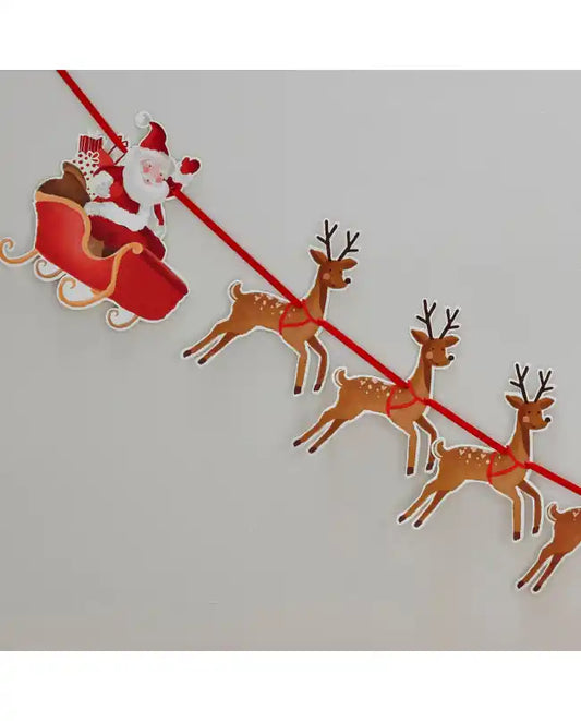 Reindeer and Santa Garland