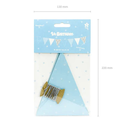 Decoración DIY guirnalda banderines primer cumpleaños