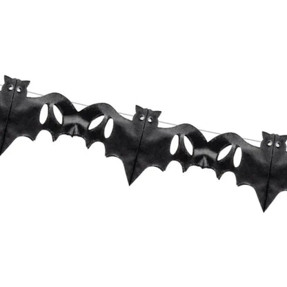 Pancarta Halloween DIY en papel negro con cinta