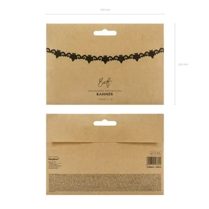 Pancarta Halloween personalizable hecha de papel negro