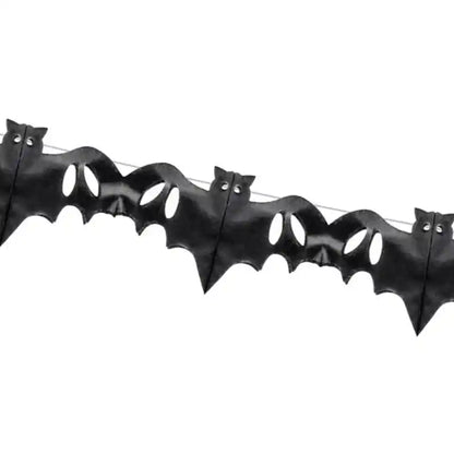 Pancarta Halloween DIY en papel negro con cinta